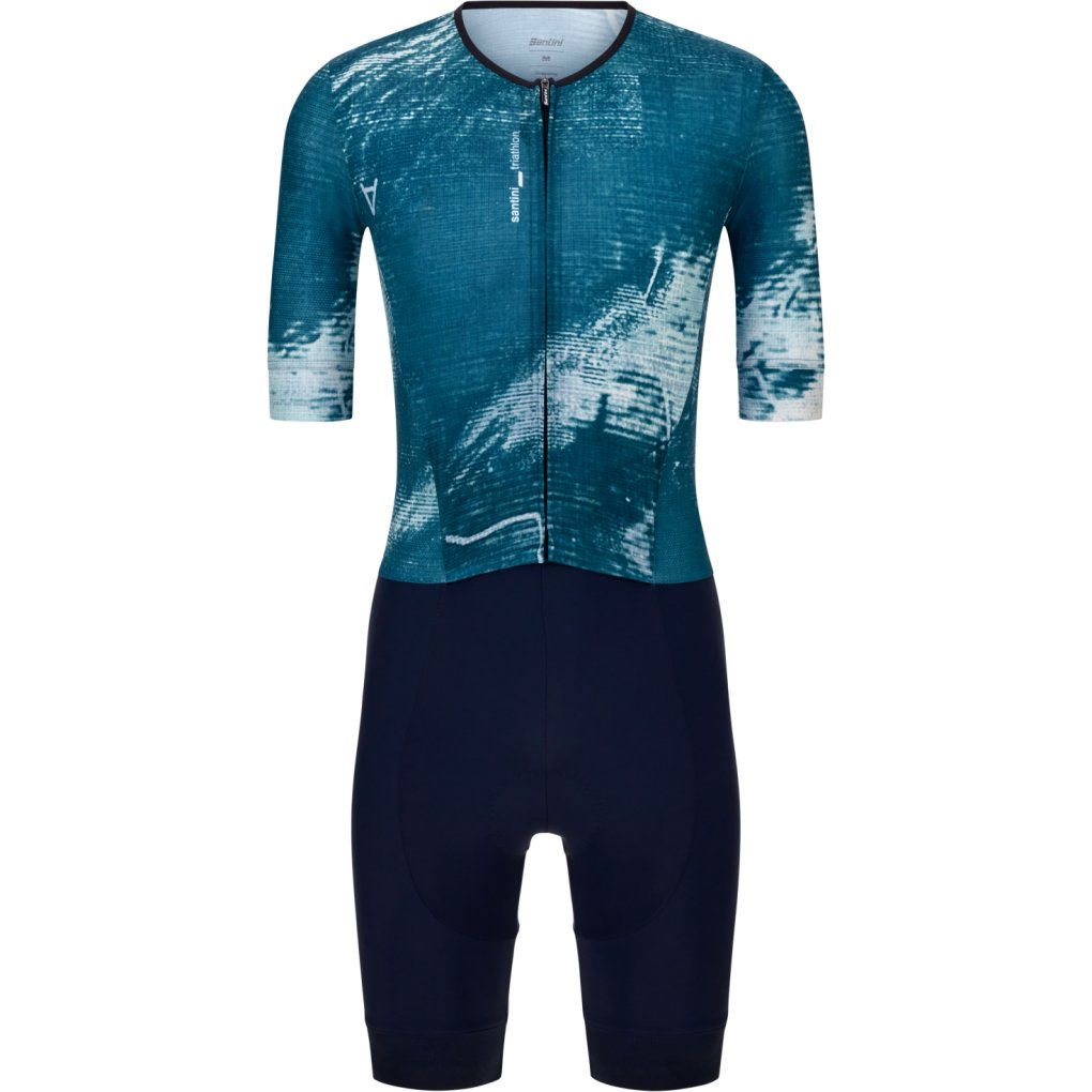 Santini Leaf Mot Trisuit Men 6T774IMGLEAFMOT - teal TE