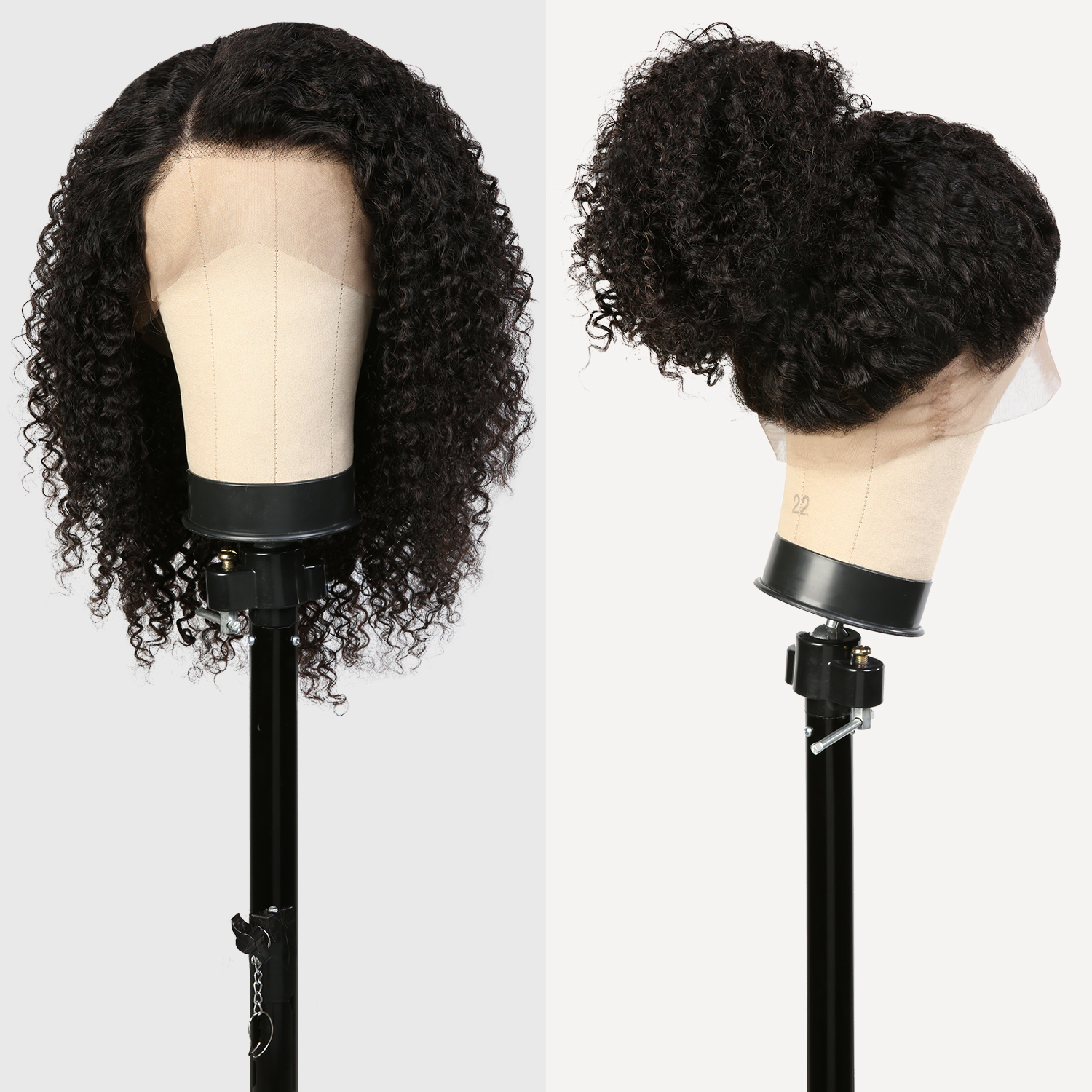 UpScale 100% Virgin Remi Human Hair Hand Made Full Lace Wig Jerry Curl 20