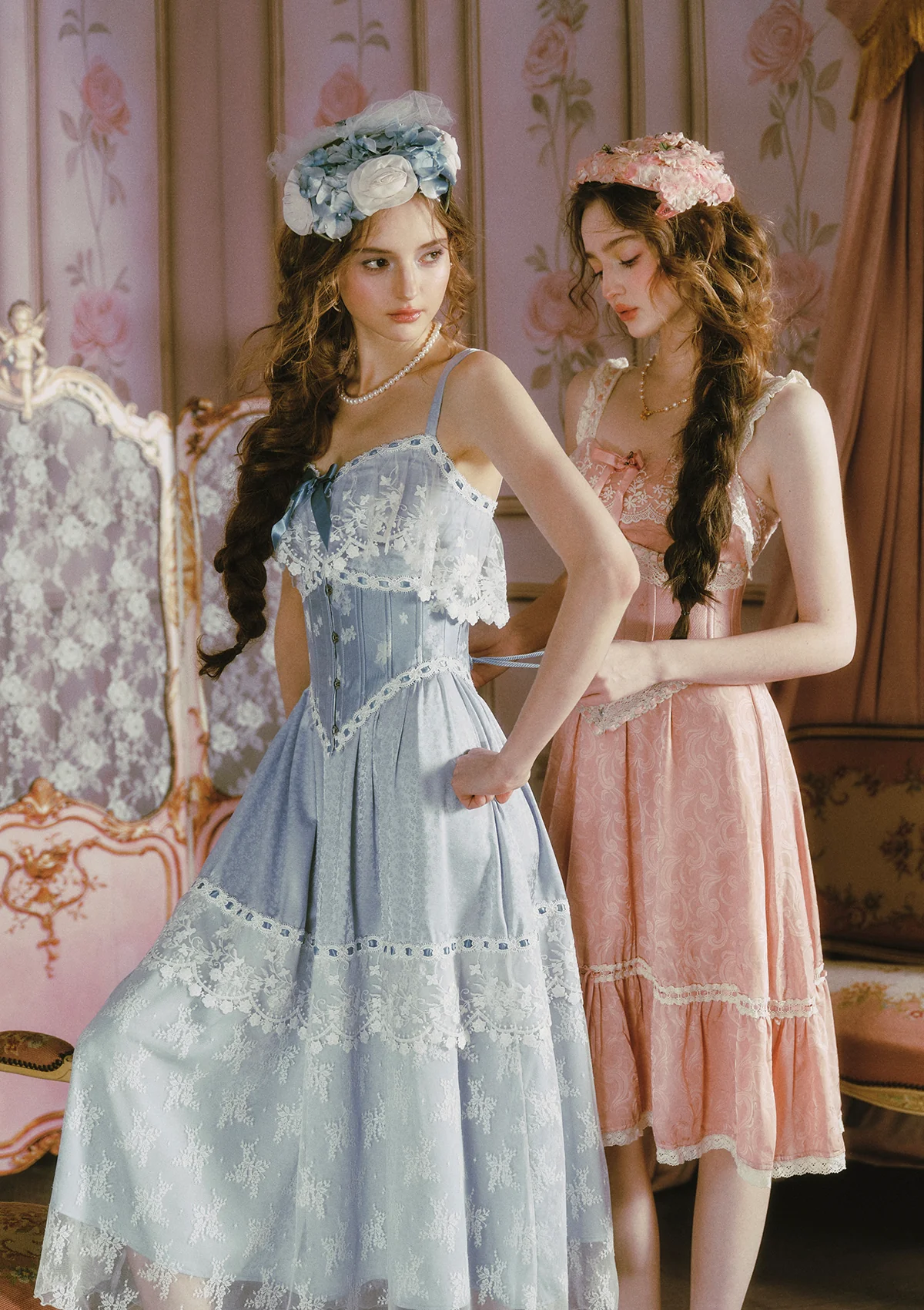 Ice Jade Flower Corset (underbust)