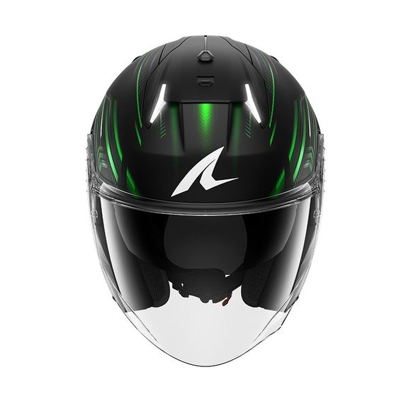Shark SKWAL i3 JET LIGHT-BLUR jet helmet - Black / GreenRef: SH1829