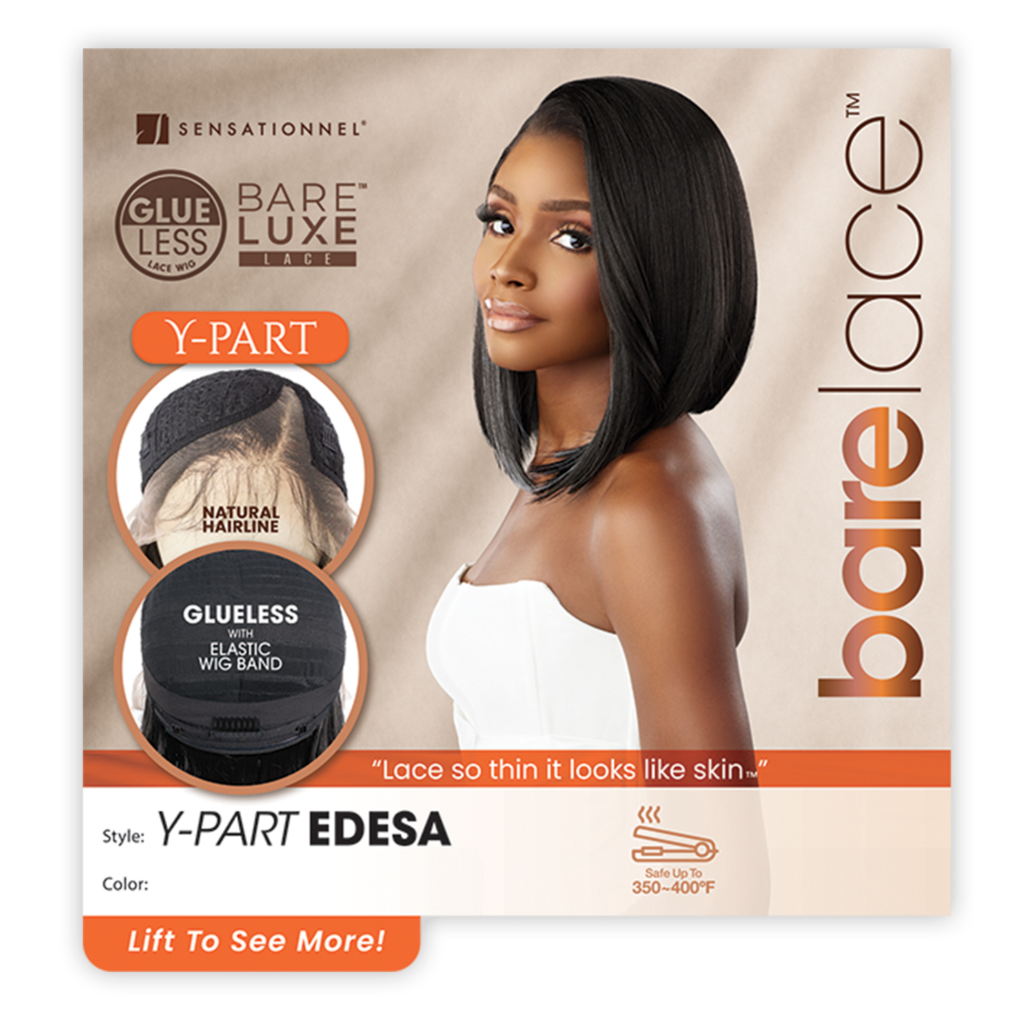 Sensationnel Lace Front Wig BareLace Glueless Y-Part Edesa
