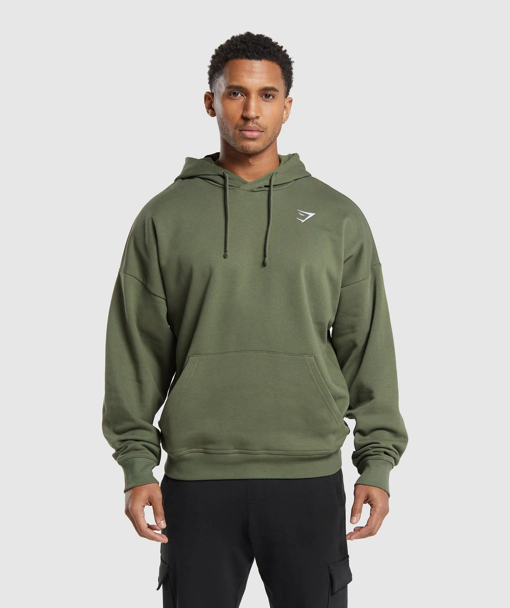 Crest Oversized Hoodie Core Olive