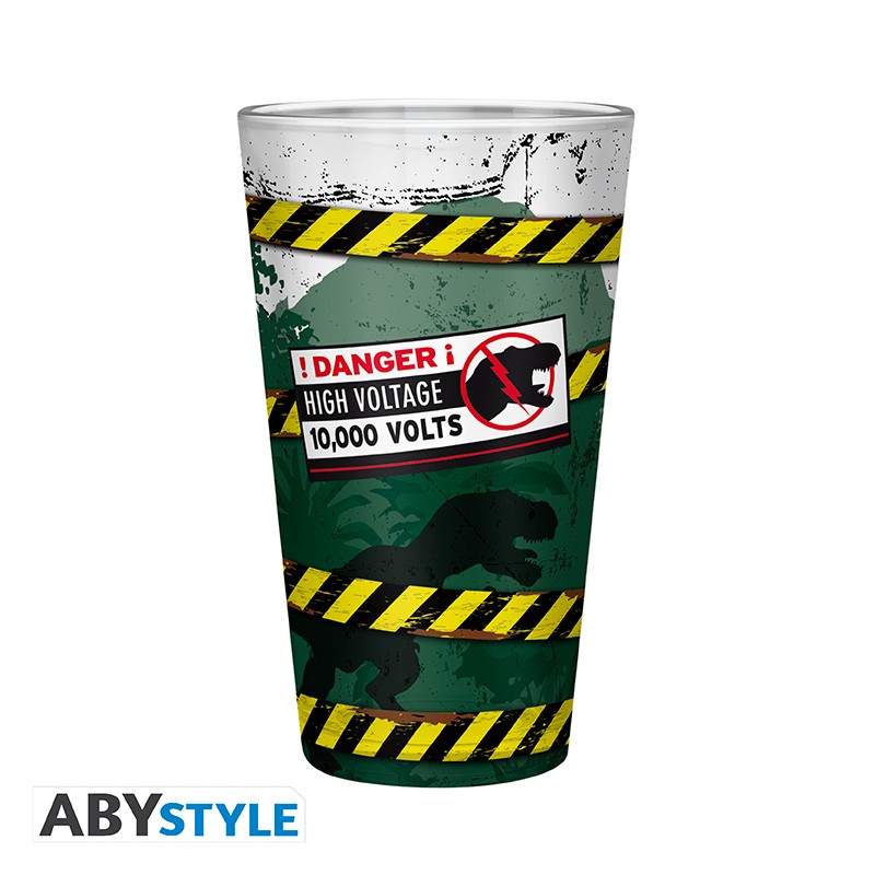 JURASSIC PARK Large Glass Danger High Voltage