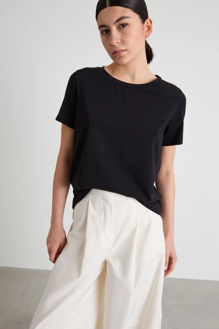 Cotton T-shirt - BLACK