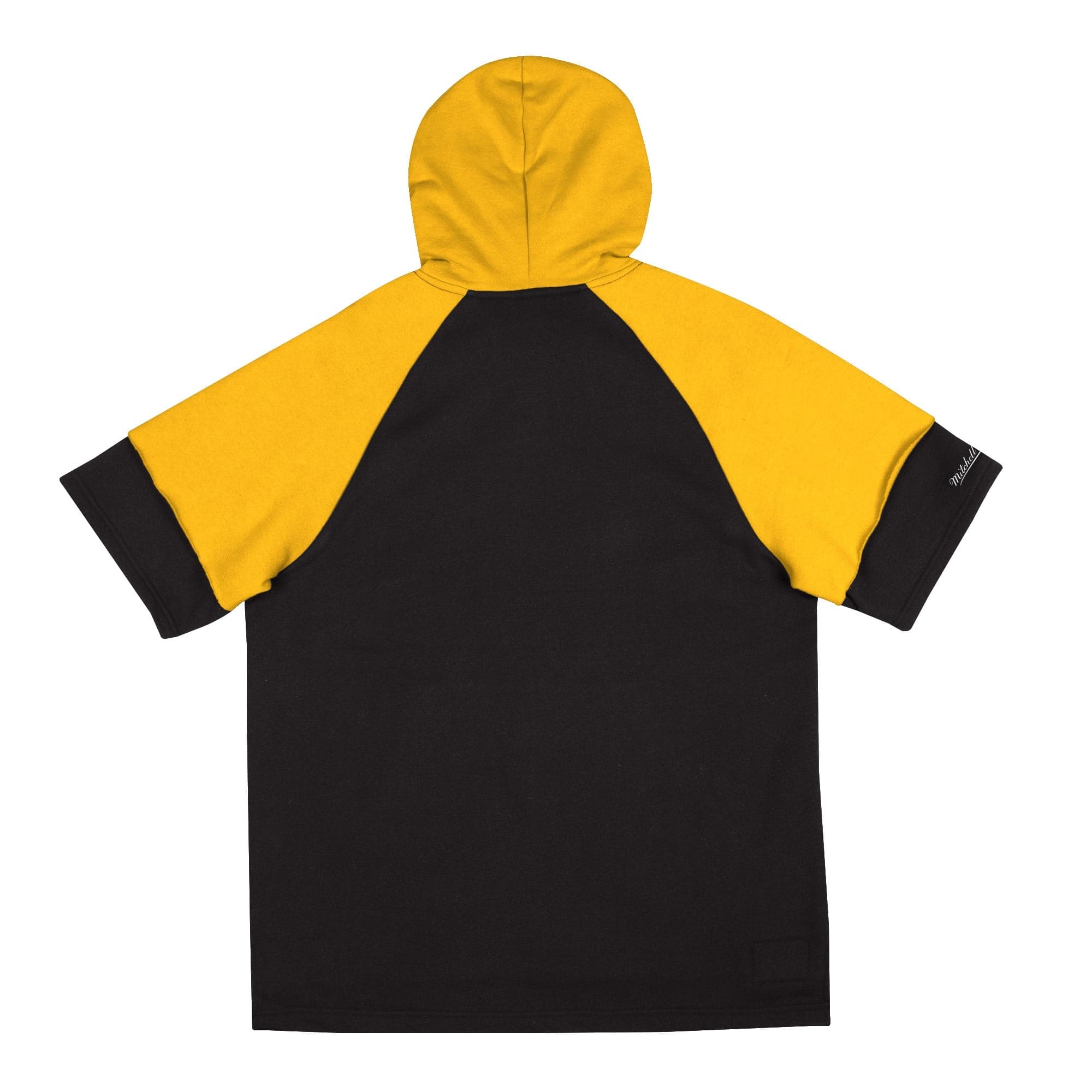 Pittsburgh Steelers Mitchell & Ness Cut Sleeves Fleece Short Sleeve NFL Hoodie