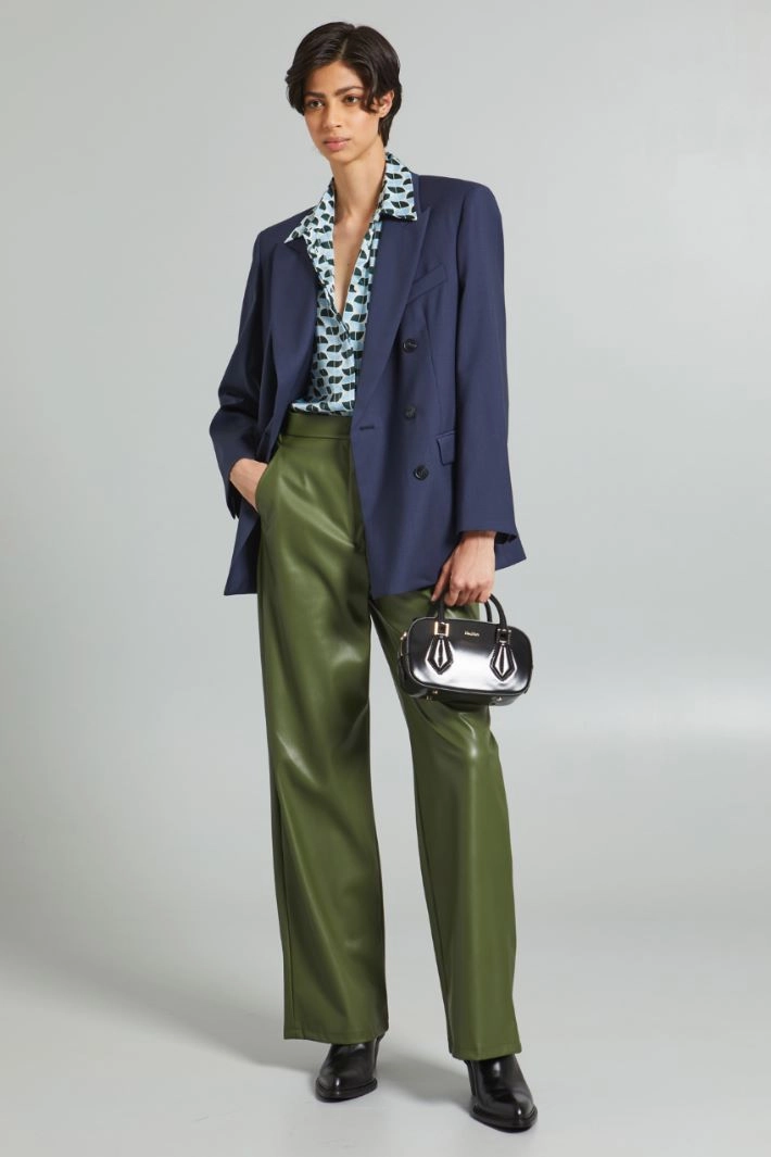 Coated fabric trousers - MILITARY GREEN