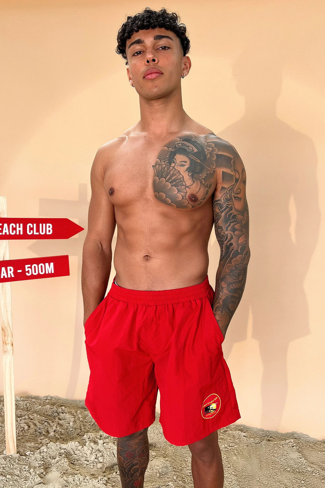 4 Piece Lifeguard Costume Kit