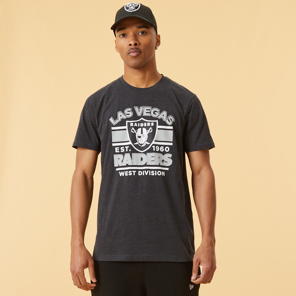 Las Vegas Raiders New Era Cracked Graphic NFL T-Shirt Charcoal