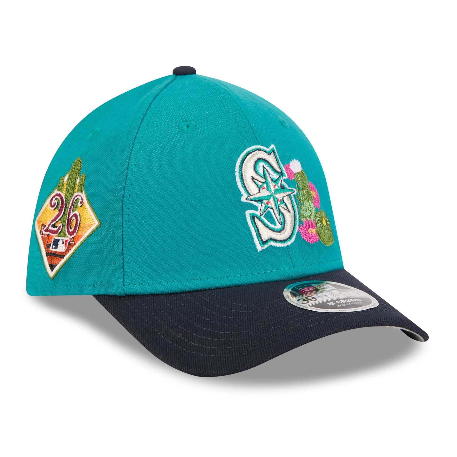 Seattle Mariners 2026 MLB Spring Training 39THIRTY M-Crown Flex Cap Teal