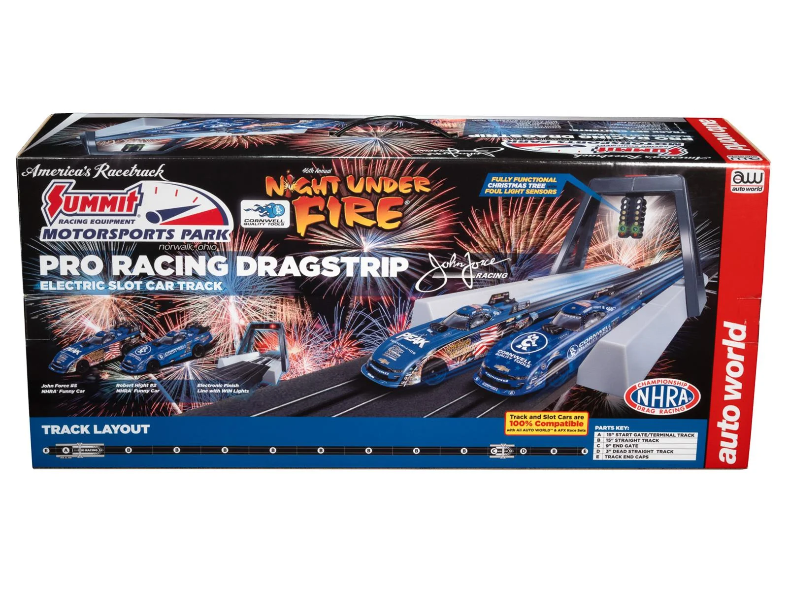 Summit Motorsports Park Night Under Fire 13′ Electronic Drag Auto World SRS354