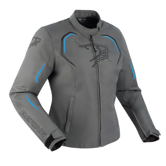 Bering Lady Dundy Bering Motorcycle Jacket - Gray / BlueRef: Br1541-C366