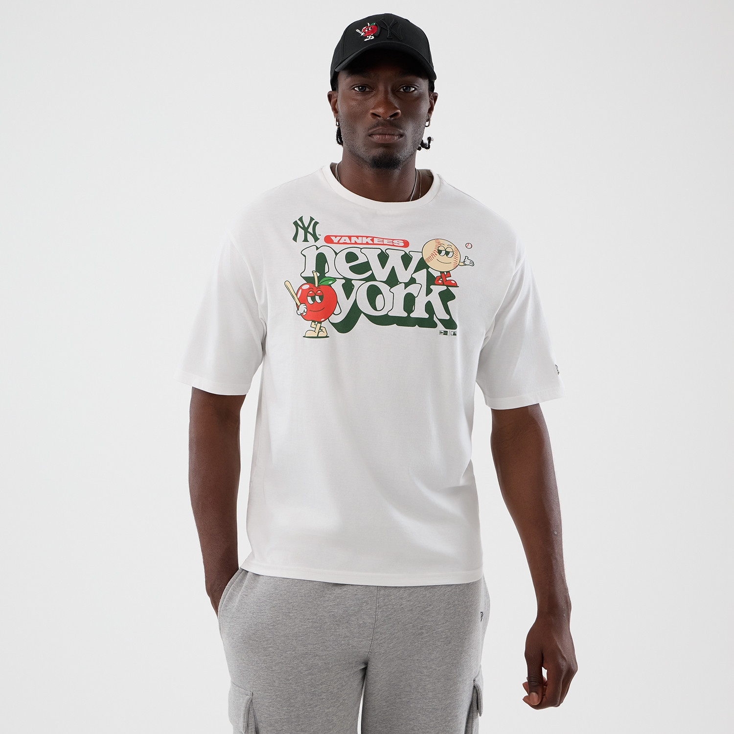 New York Yankees Icon Graphic MLB T-Shirt White