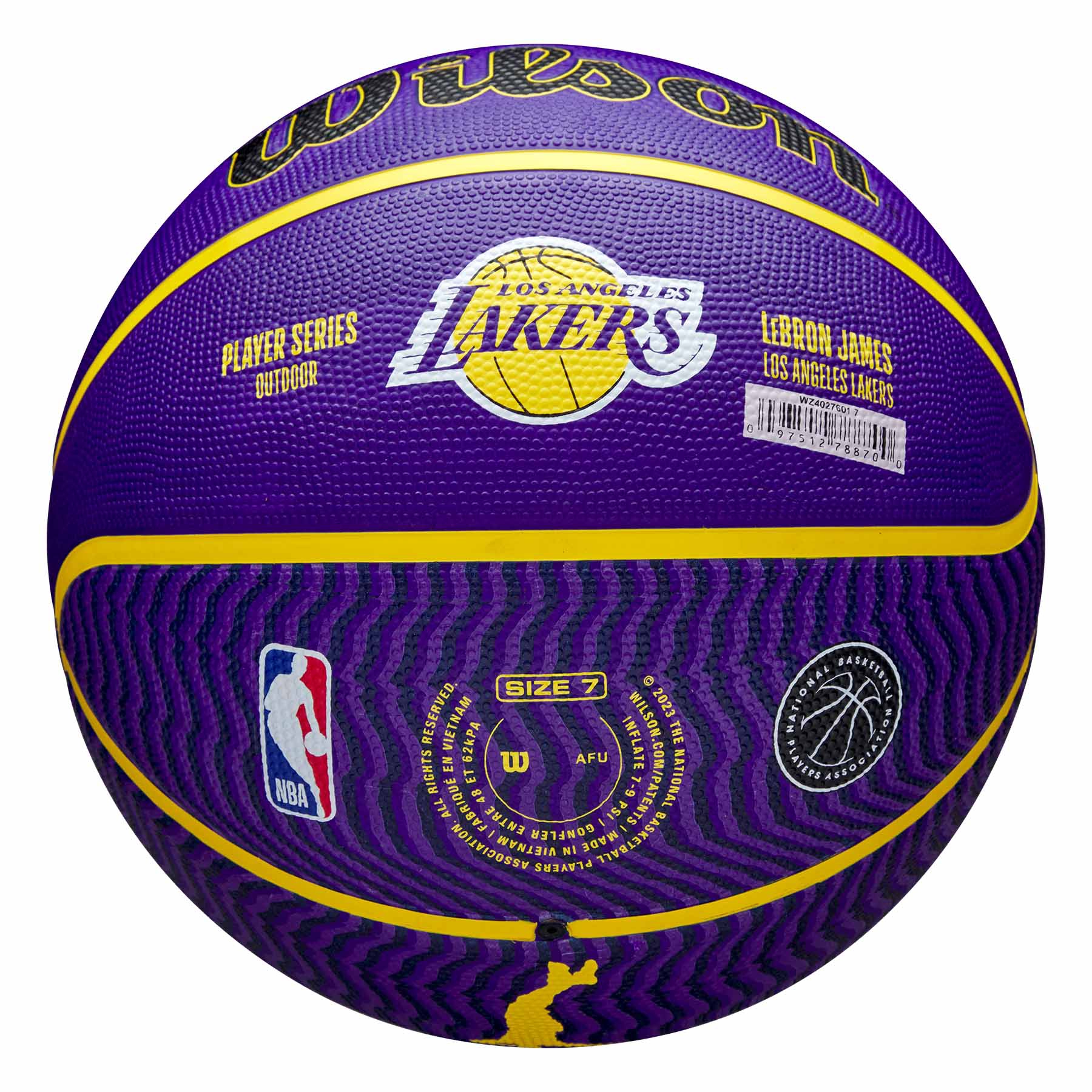 LeBron James Los Angeles Lakers NBA Icon Outdoor Basketball (Size 7)