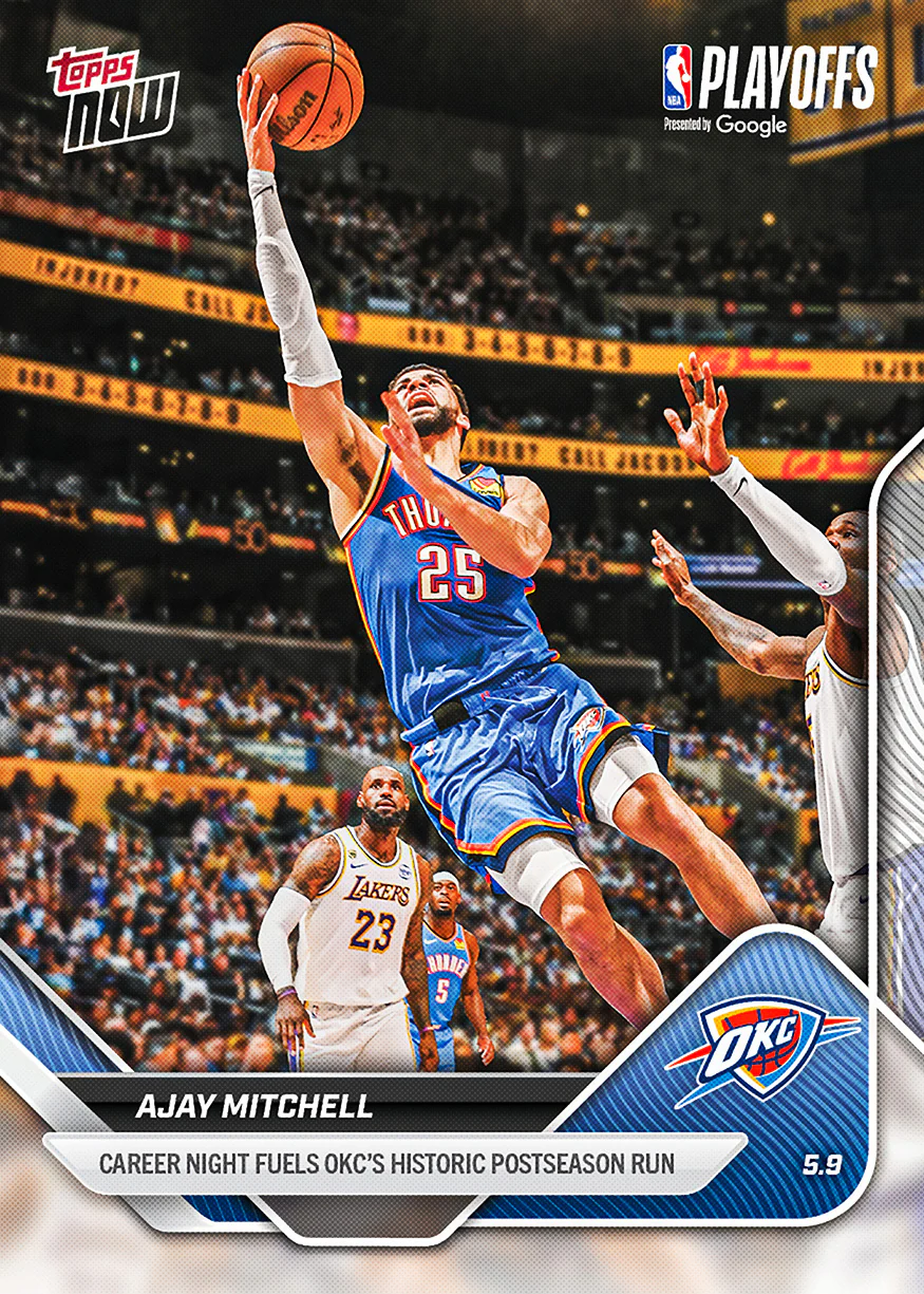 Ajay Mitchell - 2025-26 NBA Topps NOW® - Card 303 - PR: 781
