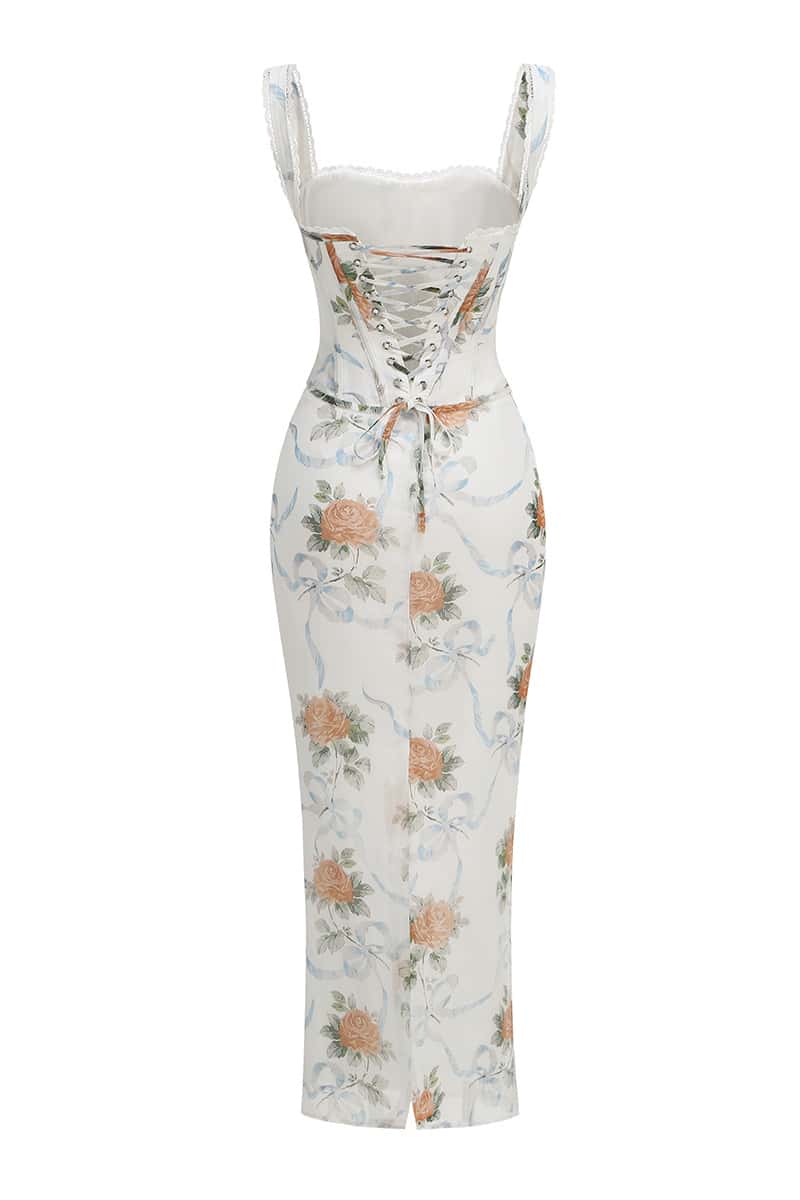 Floral Corset Fitted Dress