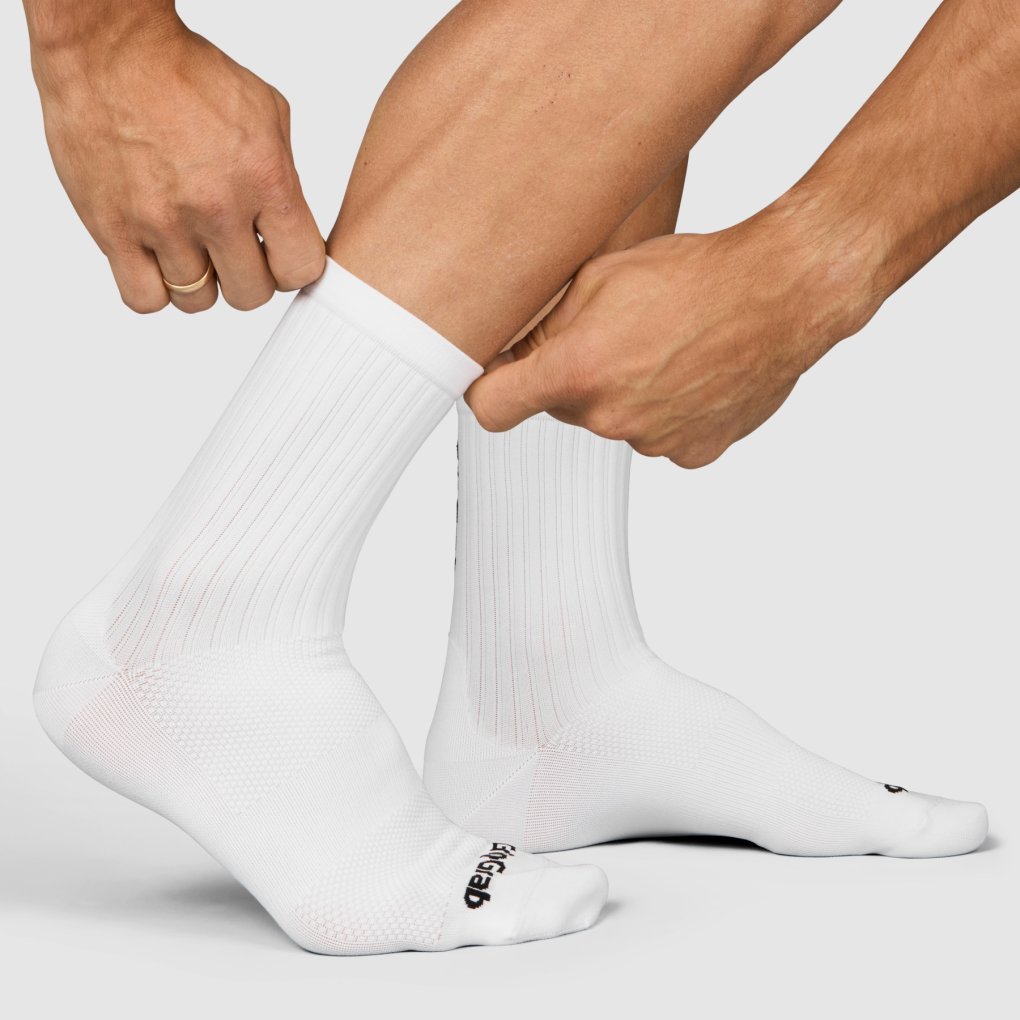 GripGrab PACR Regular Cut Socks - White