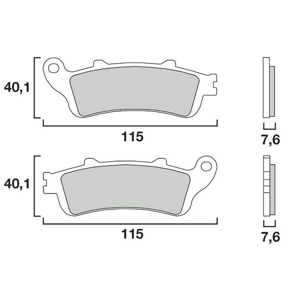 Plaquettes de freins Brembo Sinter Métal Fritté AvantRef : 07HO44SA