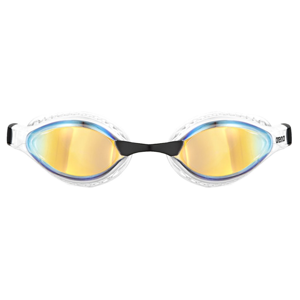 arena Airspeed Mirror Swimming Goggles - Yellow Copper/White