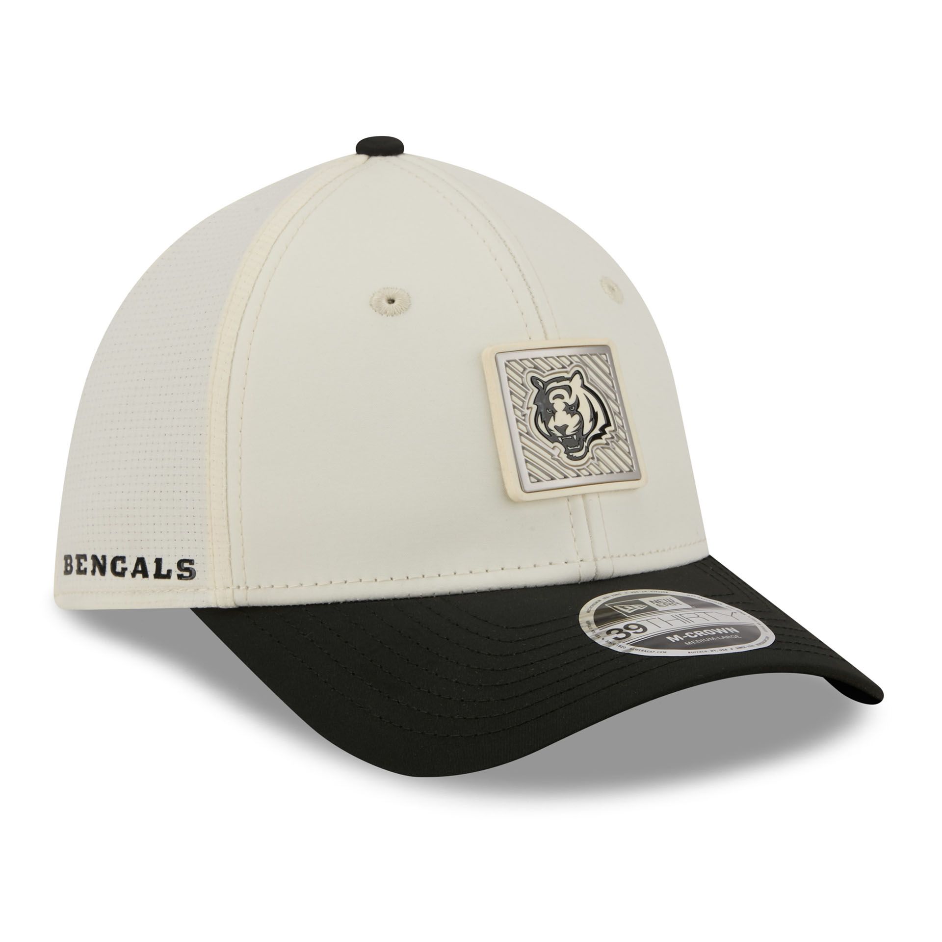 Cincinnati Bengals 2026 NFL Training Camp 39THIRTY Flex Cap Cream/Black