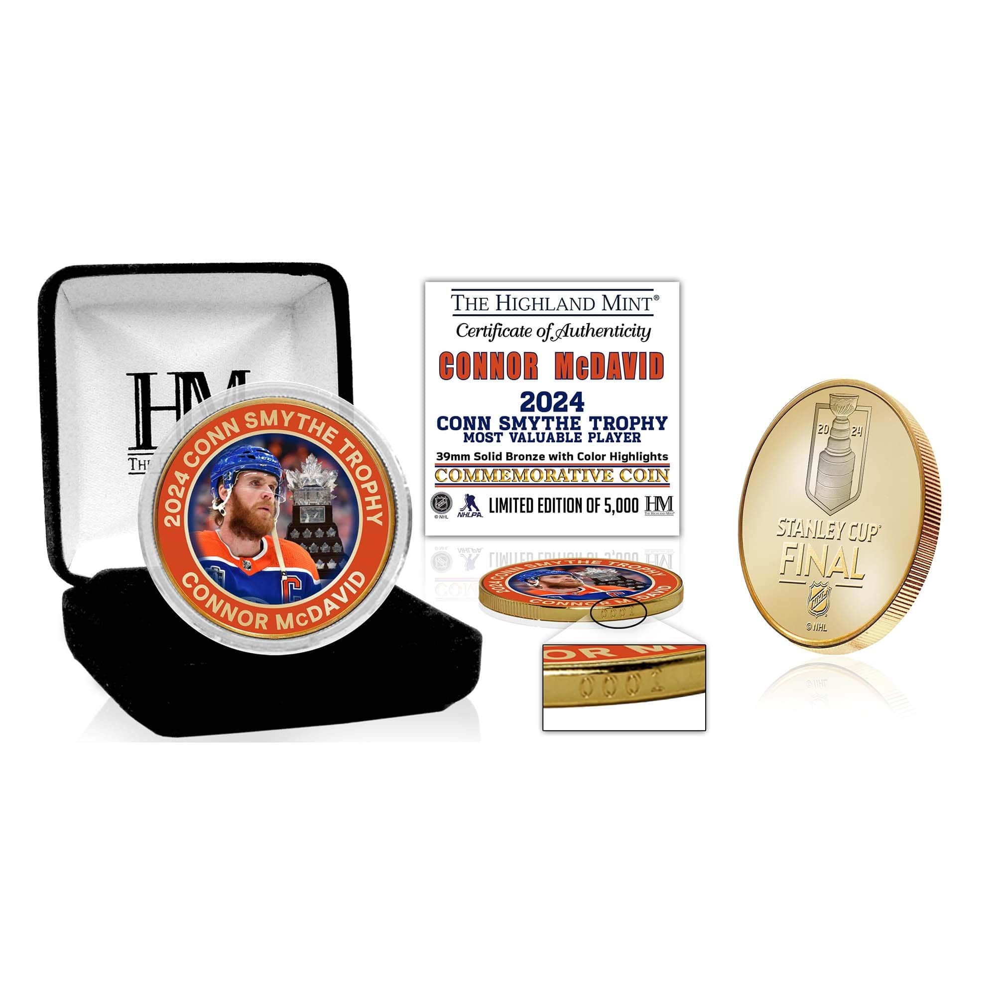 Connor McDavid 2024 Conn Smythe Trophy MVP Bronze Commemorative Coin