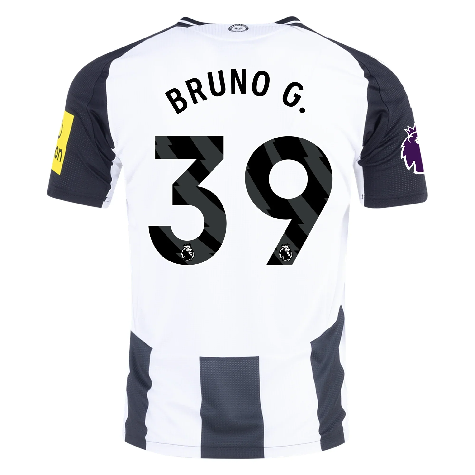 Newcastle United Authentic Bruno Guimarães Home Jersey w/ EPL Patch 24/25 (Black/White)