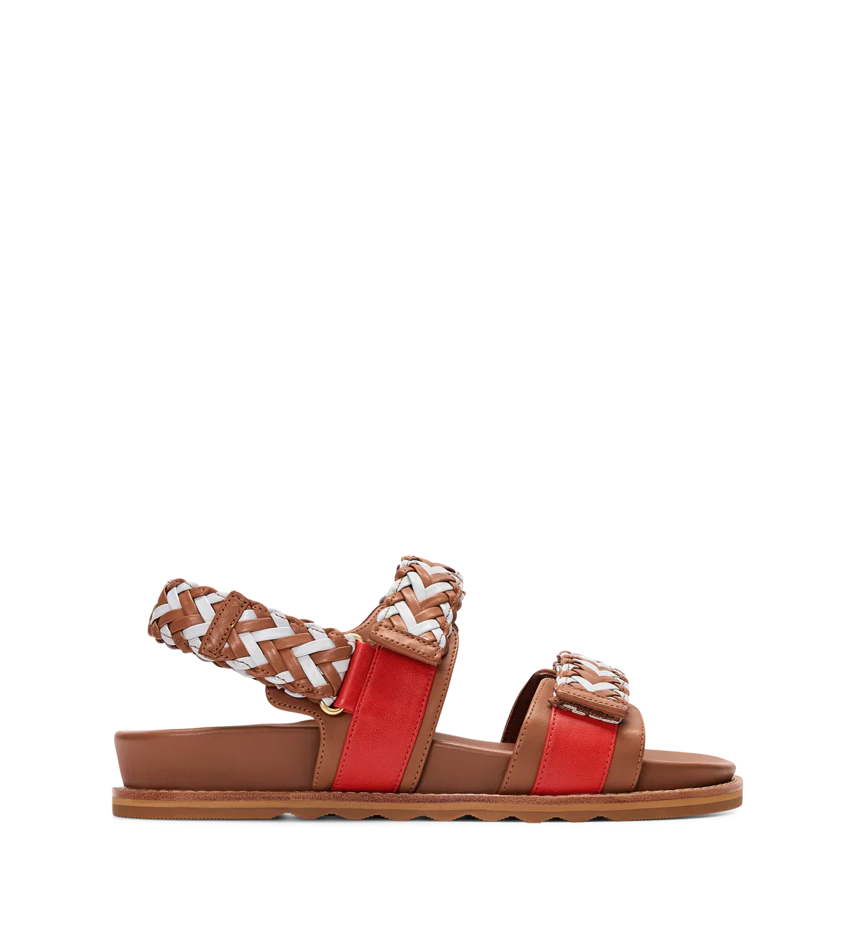 Cygnet Ice Blue Mix Leather Chunky Sandals