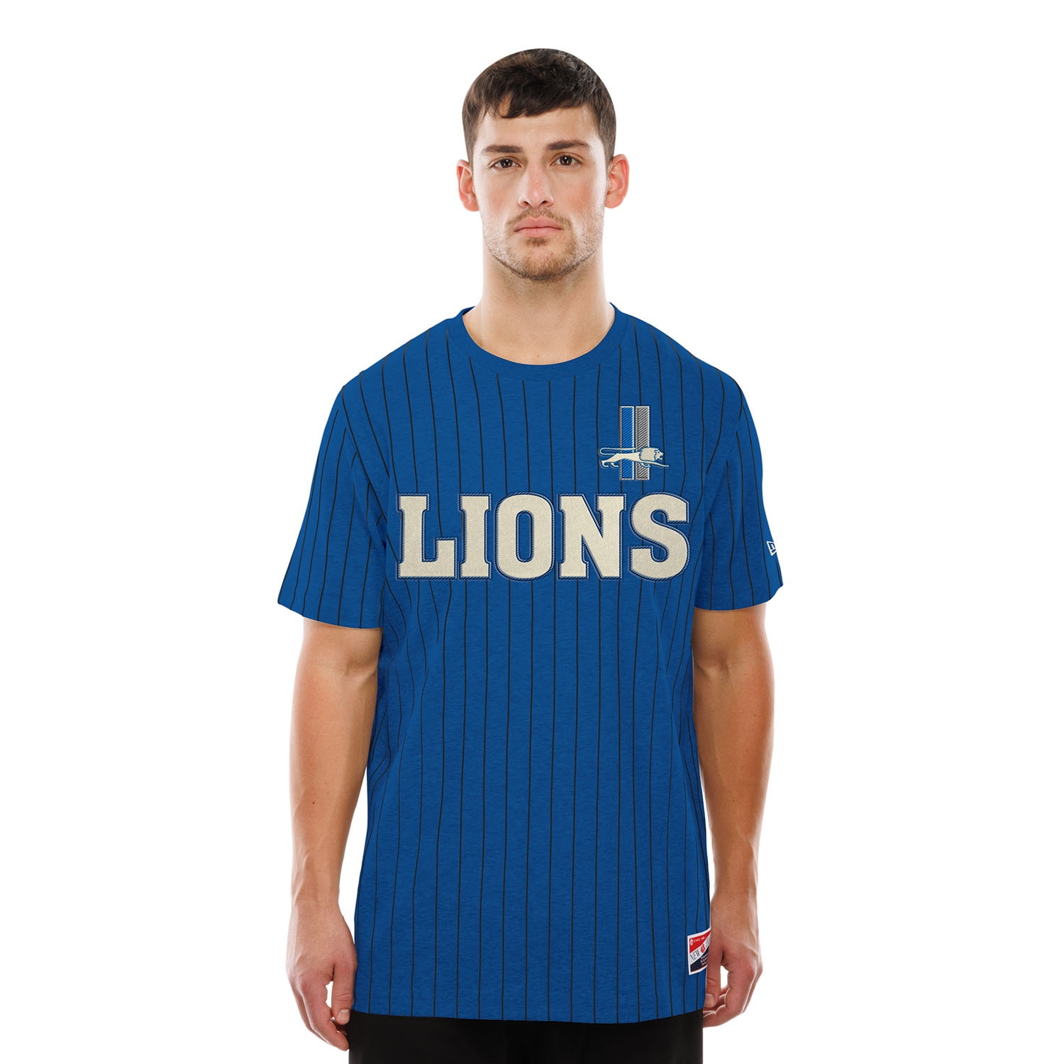 Detroit Lions Retro Stripe NFL T-Shirt Blue