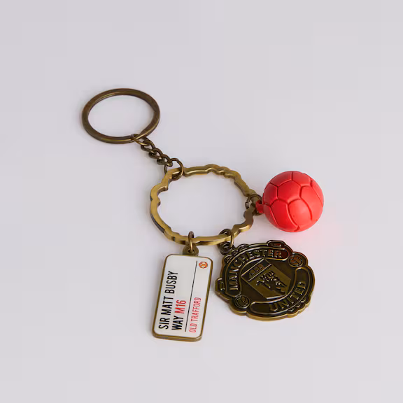 Manchester United Crest Charm Keyring Multi