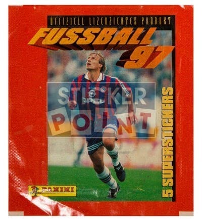Panini Fussball 97 Packet - original With 5 Stickers