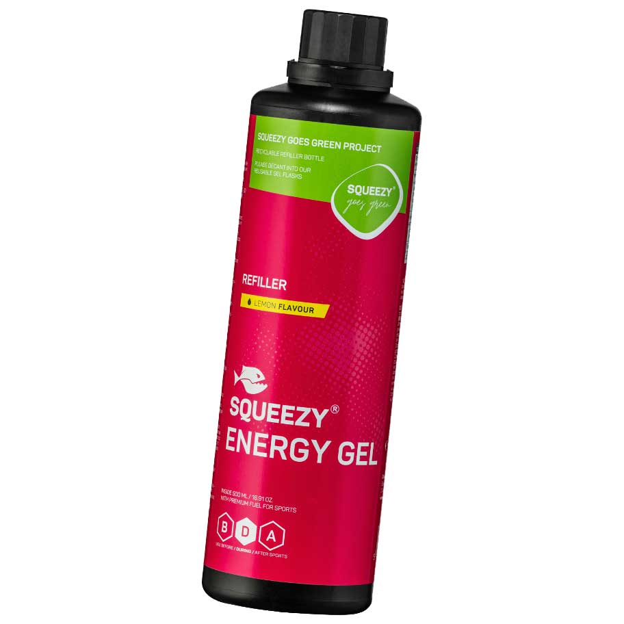 Squeezy Energy Gel - Carbohydrate Gel 500ml Refiller + Energy Dispenser Softflask 150ml