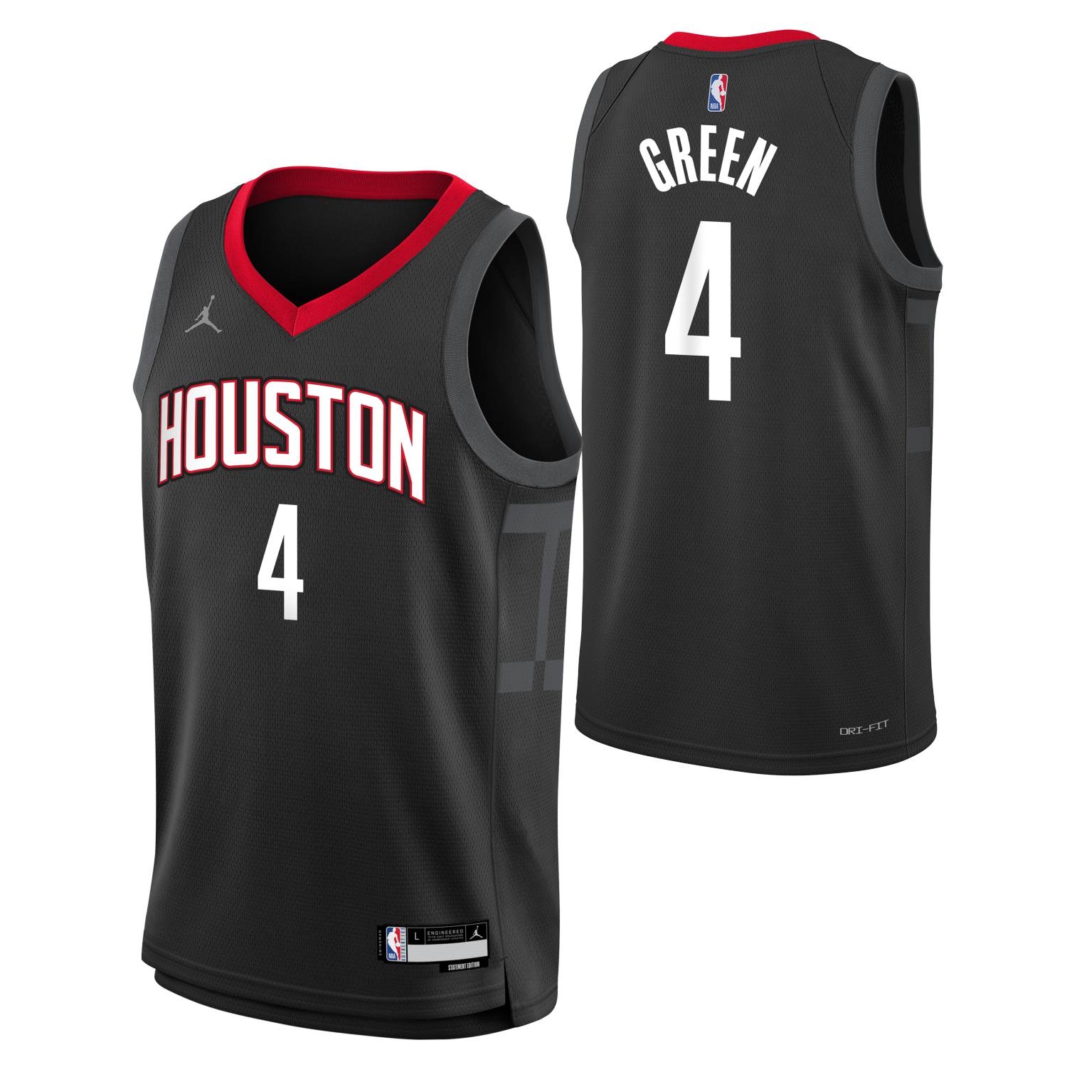 Jalen Green #4 Houston Rockets Jordan Swingman NBA Jersey Black (YOUTH)