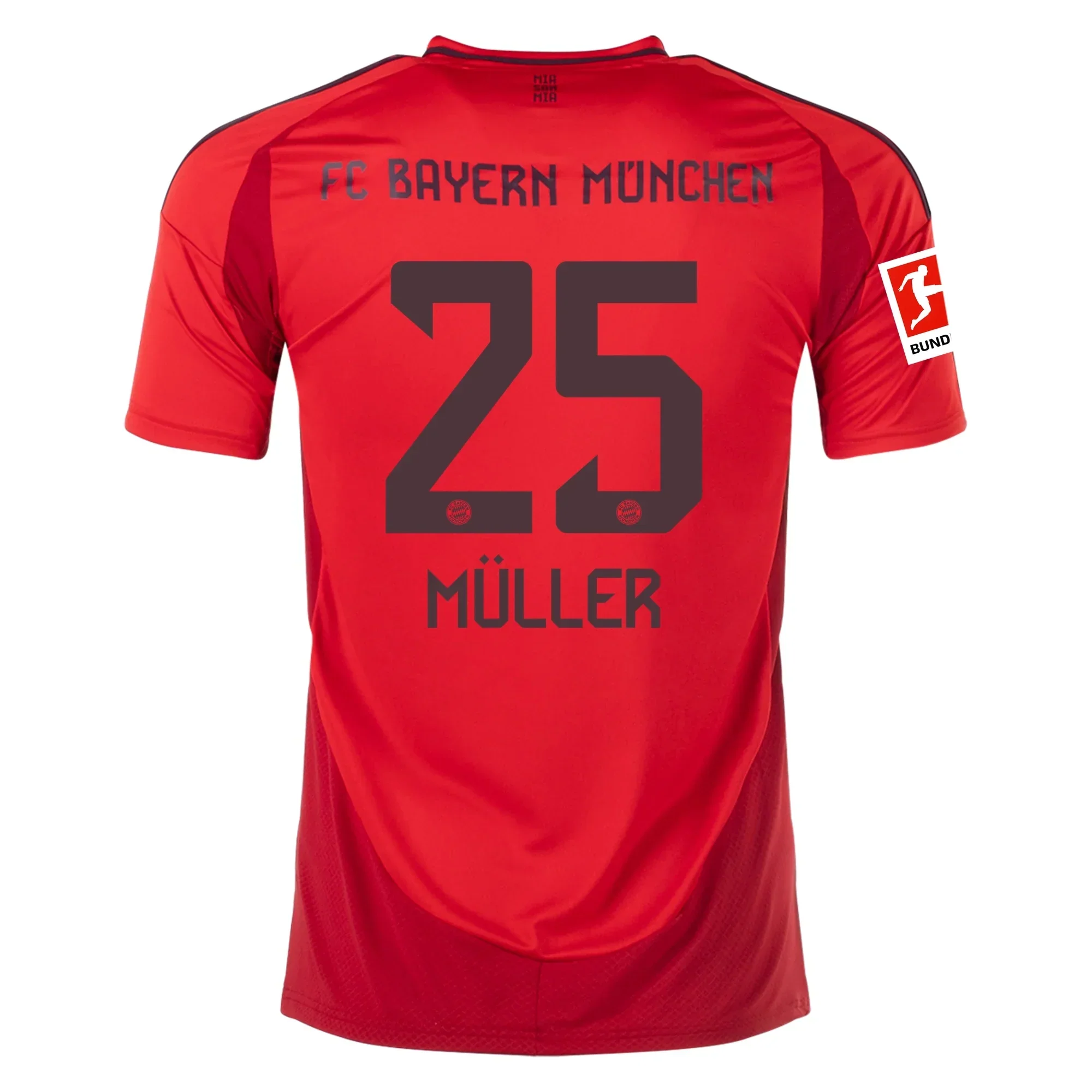 Bayern Munich Thomas Muller Home Jersey w/ Bundesliga Patch 24/25 (Red/Black)