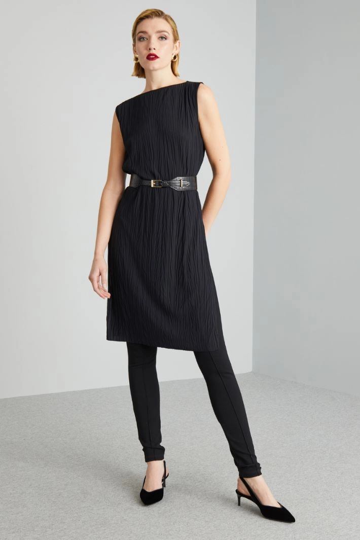 Long jersey tunic - BLACK