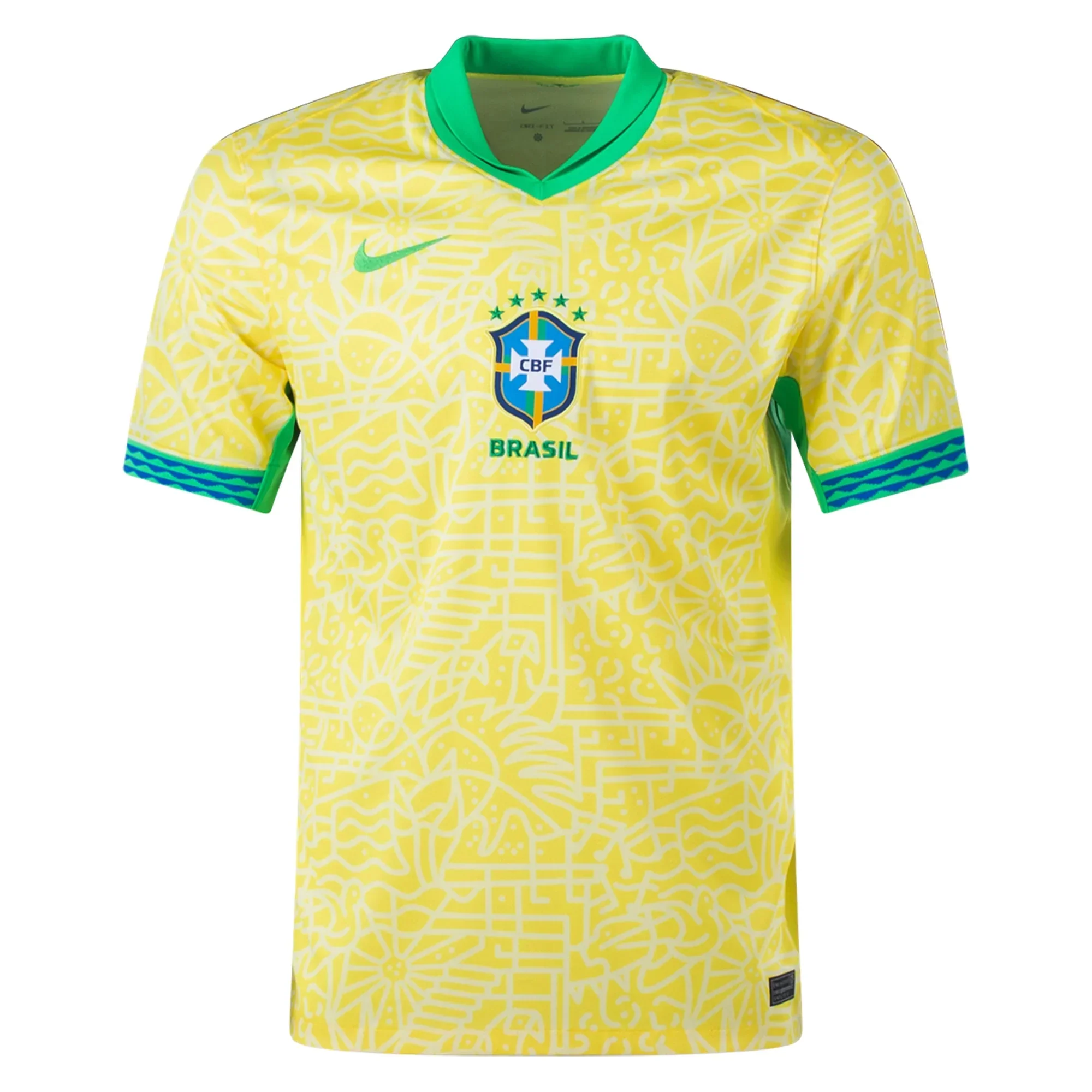 Brazil Authentic Home Jersey 24/25 (Dynamic Yellow/Lemon Chiffon/Green Spark)