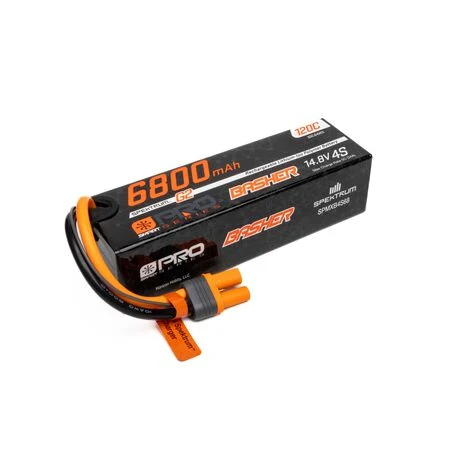 14.8V 6800mAh 4S 120C Smart G2 Pro Basher LiPo: IC5 SPMXB4S68 Spektrum