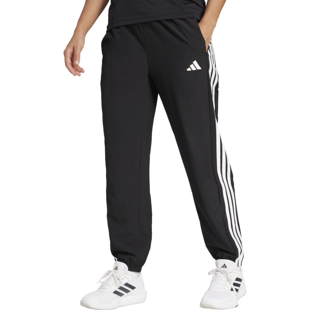 adidas Train Essentials 3-Stripes Woven Joggers Women - black/white JI8313