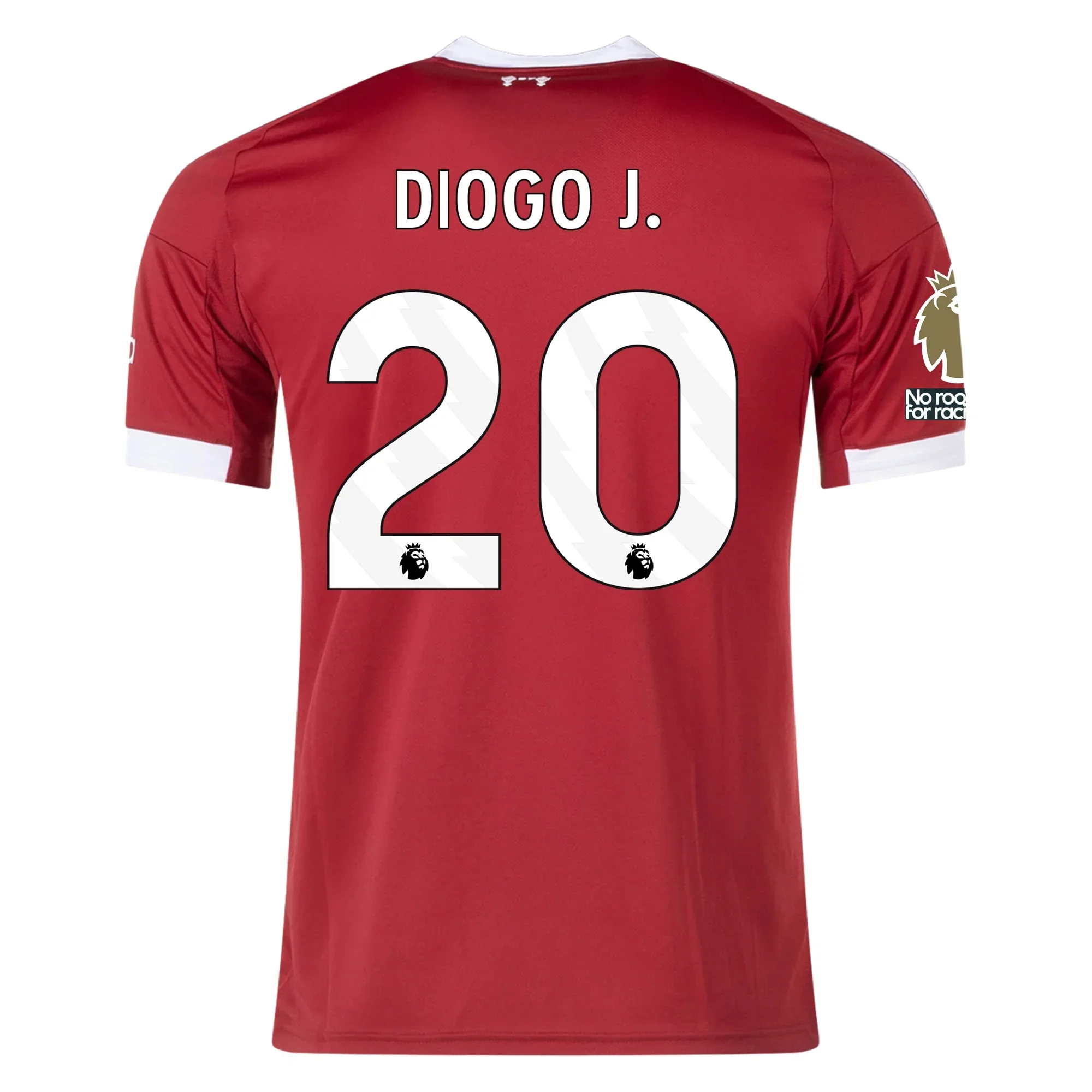 Diogo Jota Men's Liverpool Home Jersey 25/26 w/ NRFR + EPL Champions Patch (Strawberry Red)