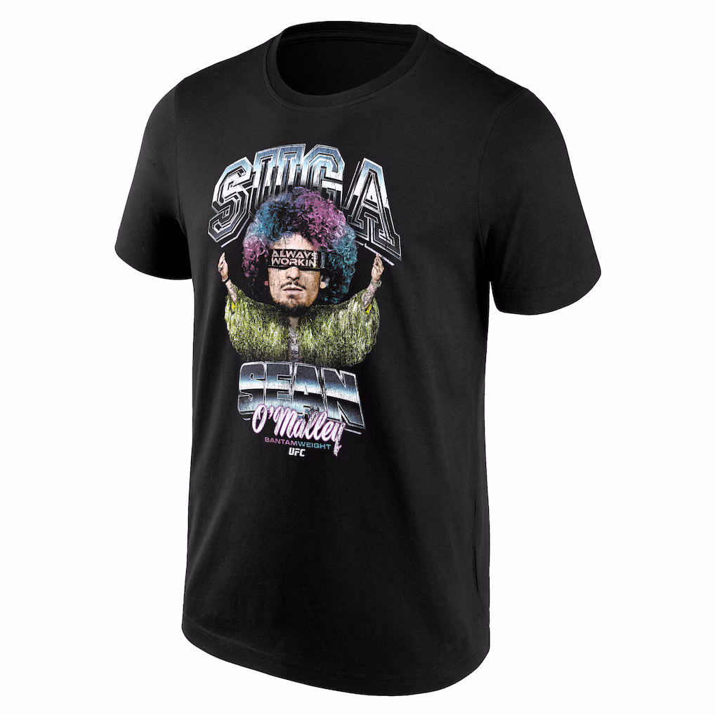 UFC Sean O'Malley Always Workin T-Shirt - Black - Mens