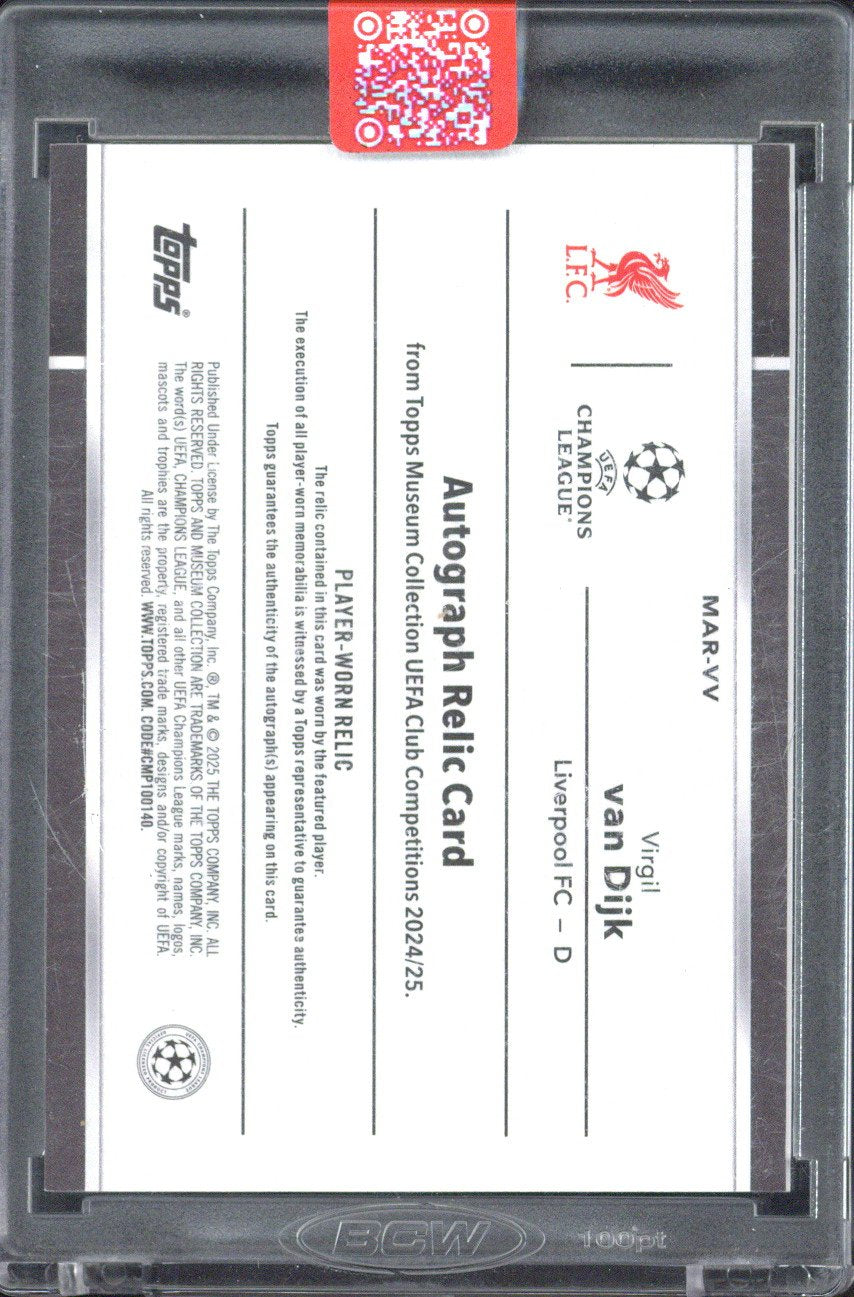 2024-25 Topps Museum UCC Virgil van Dijk Autograph Relic /199