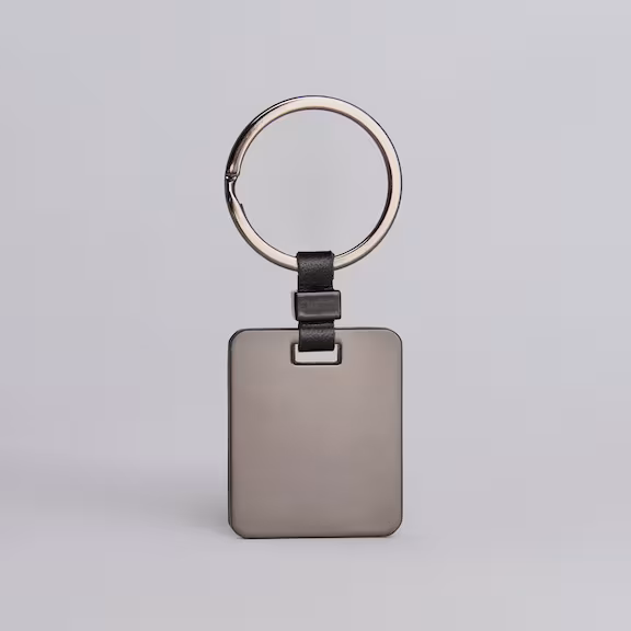 Manchester United Galvanised Keyring Black