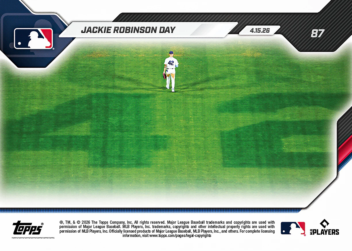Jackie Robinson Day - 2026 MLB Topps NOW® - Card 87 (Net Profits Donated to the Jackie Robinson Foundation) - PR: 10117