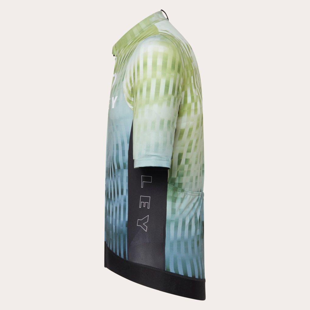 Oakley Icon Training Bike Jersey Men - Green Glitch Print