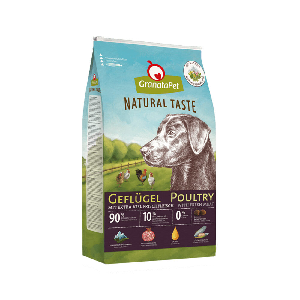 GranataPet Natural Taste Dog Food - Poultry - 4 kg