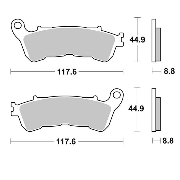 SBS 828HS Sinter Metal Brake Pads front/rear (ABS Specific per model)Ref: 828HS / 828070