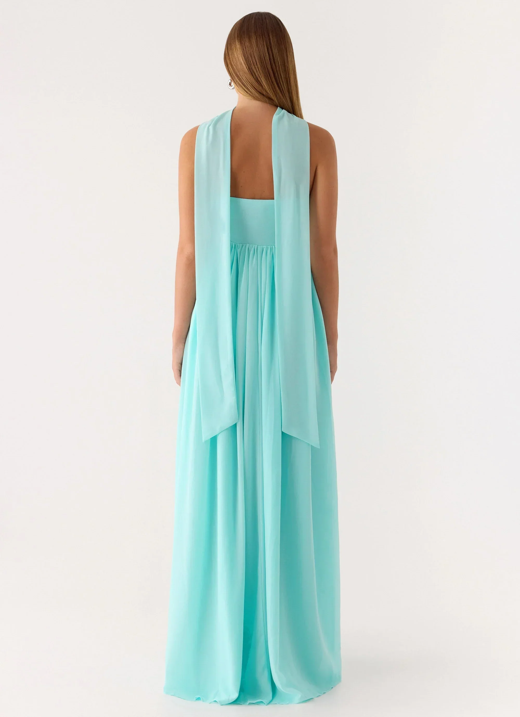 Celestino Scarf Maxi Dress - Aqua