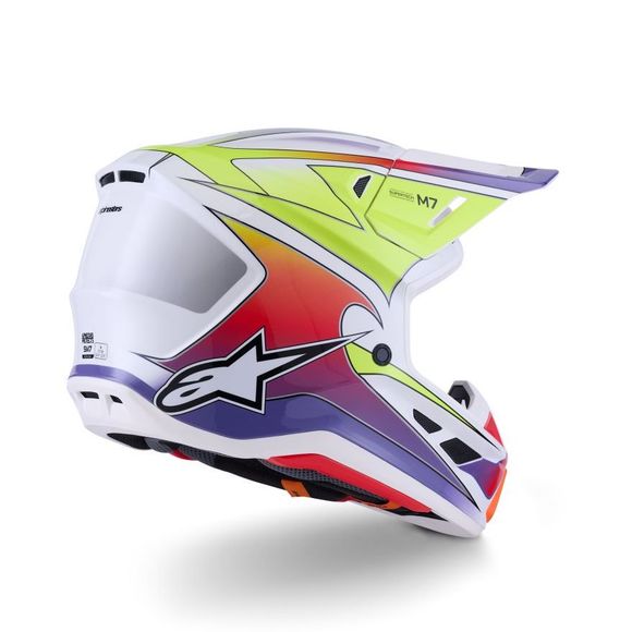Casque cross Alpinestars S-M7 FUSE 2026 - Blanc / JauneRef : AP4052