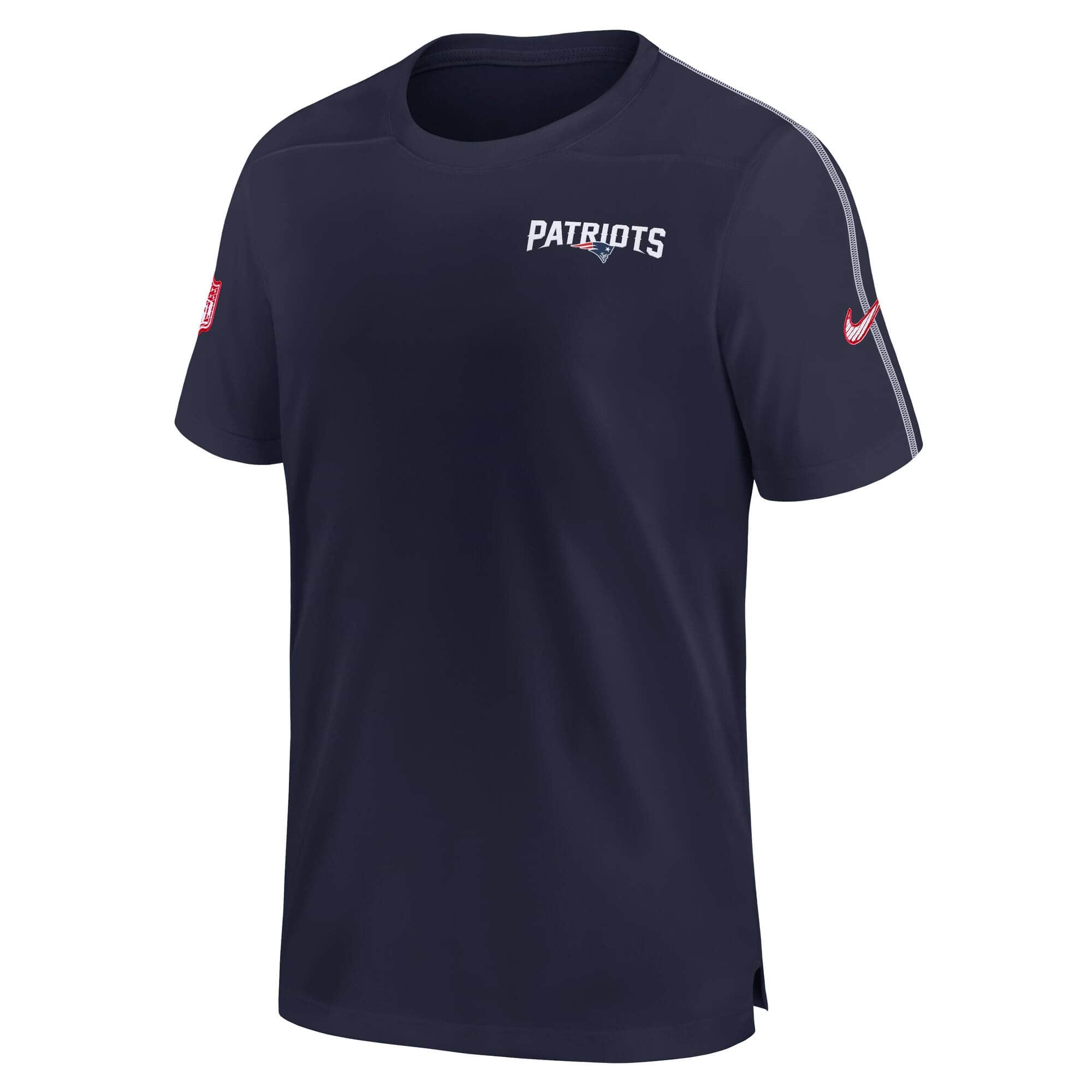 New England Patriots 2024 NFL Sideline Nike Dri-FIT Coach UV Top Navy
