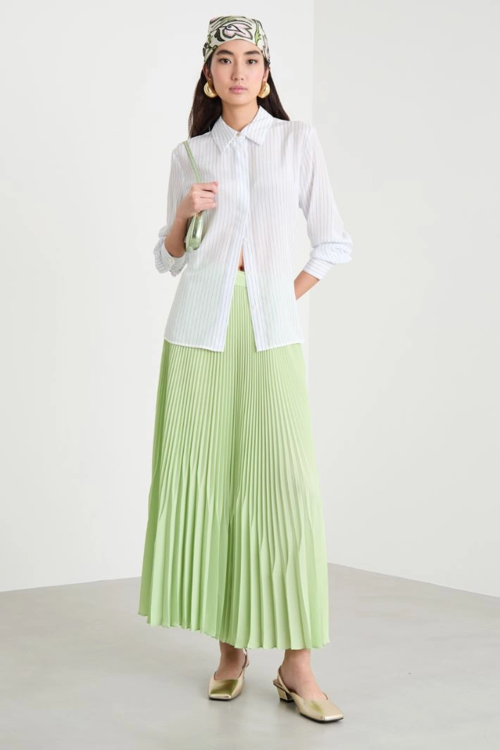 Plissé skirt - LIGHT GREEN