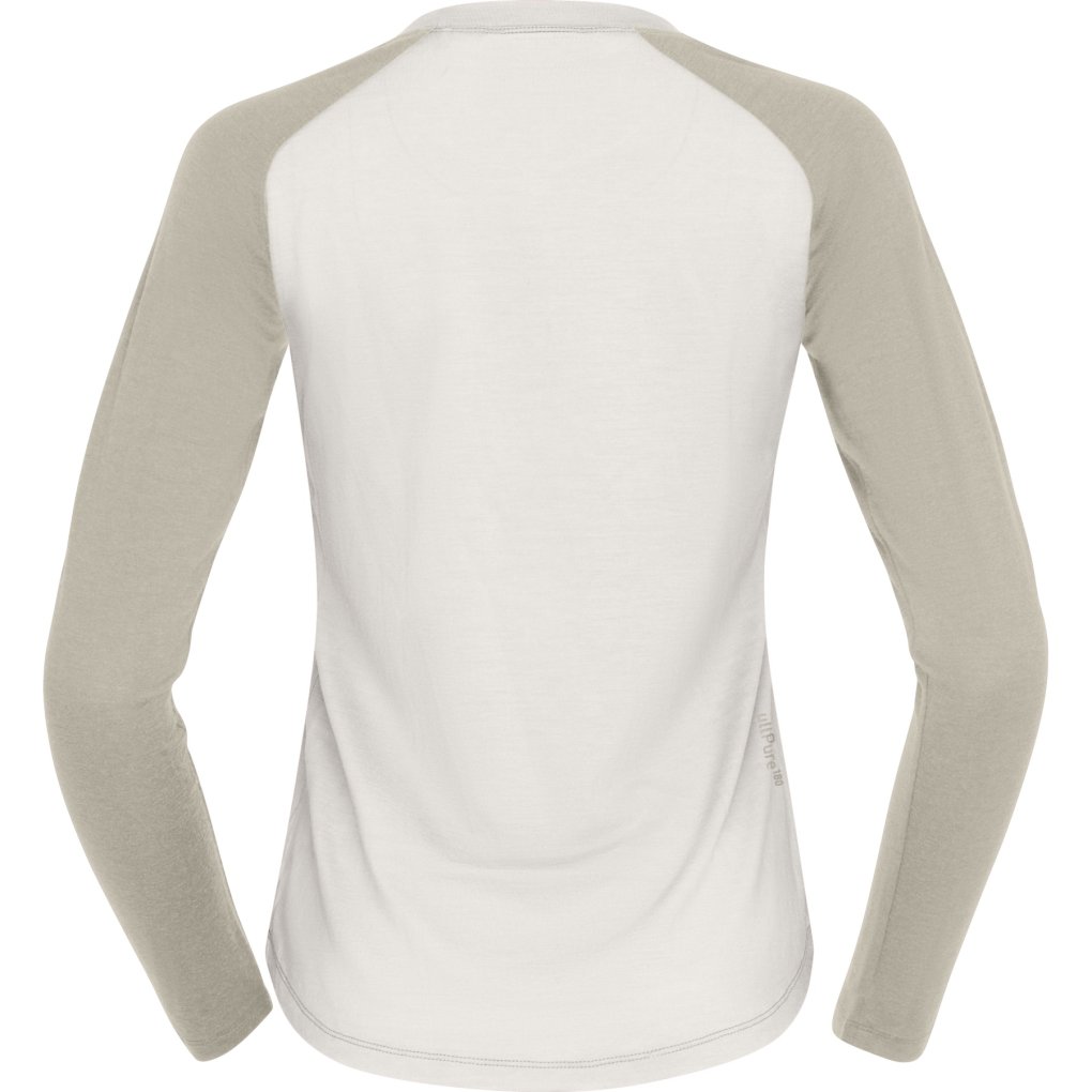 Norrona femund pureUll Long sleeve Base Layer Women - Whisper White