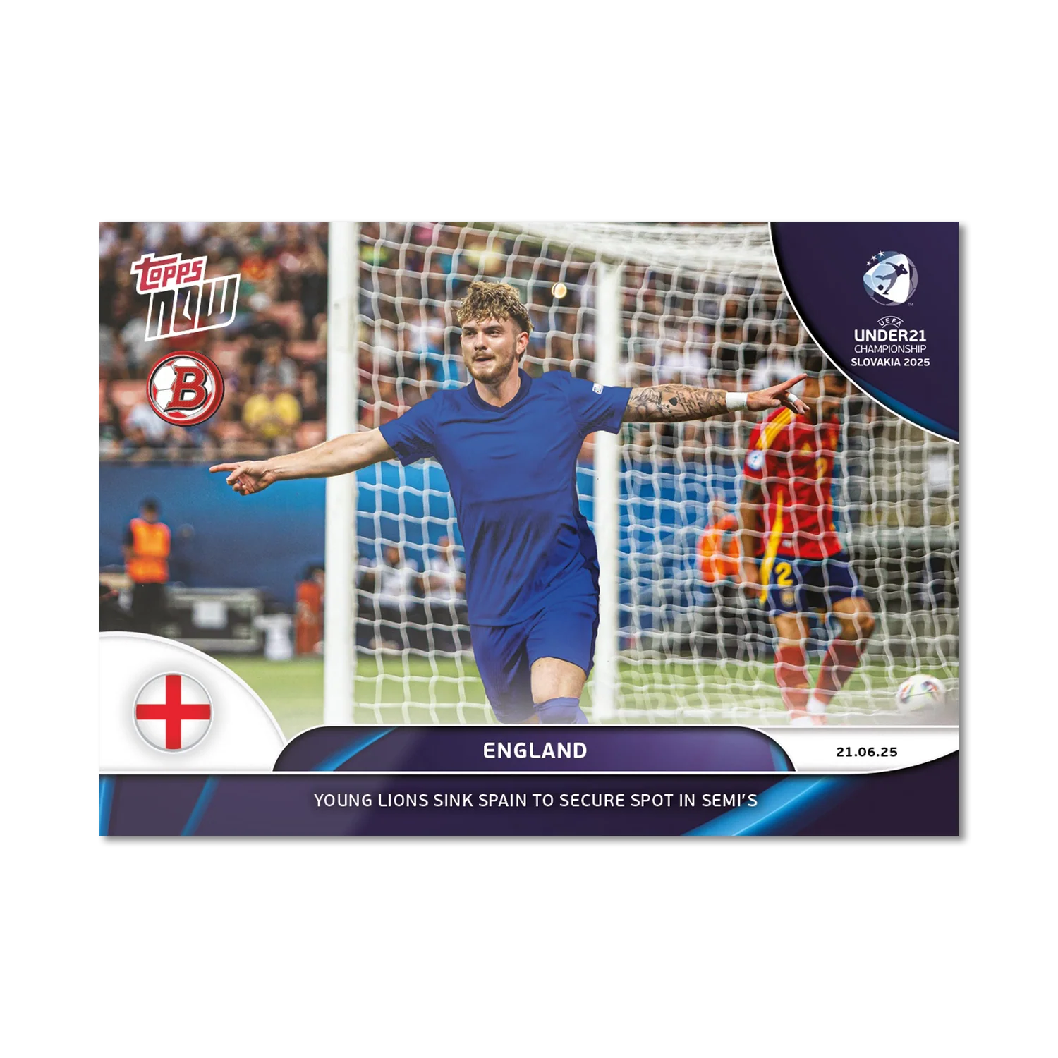 England - 2025 UEFA Euro U-21 Topps NOW® - Card 7